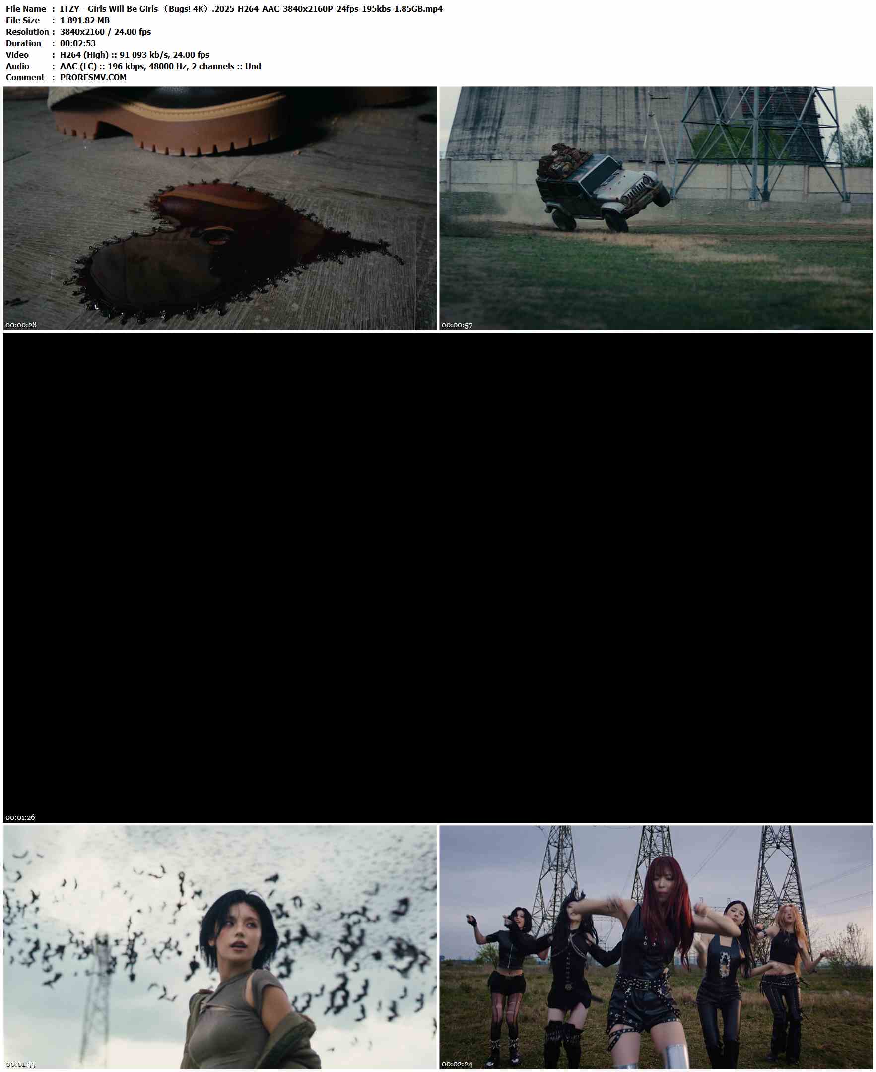 ITZY - Girls Will Be Girls （Bugs! 4K）.2025-H264-AAC-3840x2160P-24fps-195kbs-1.85GB官方MV_高清MV
